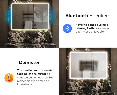 Designer Backlit LED Bathroom Mirror L146 #6