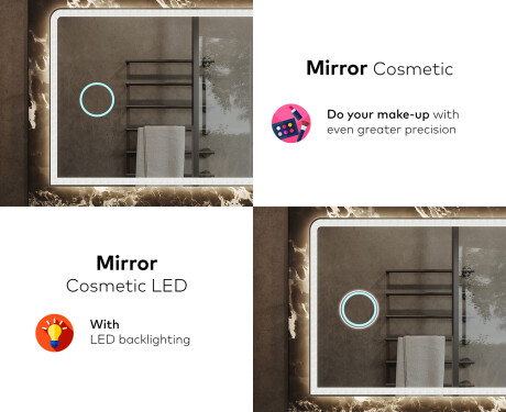 Designer Backlit LED Bathroom Mirror L146 #8