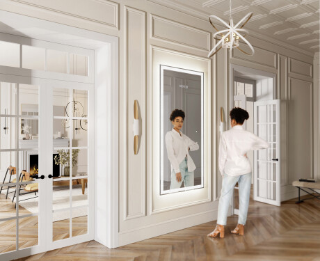Full length hallway mirror backlit LED L01 #5