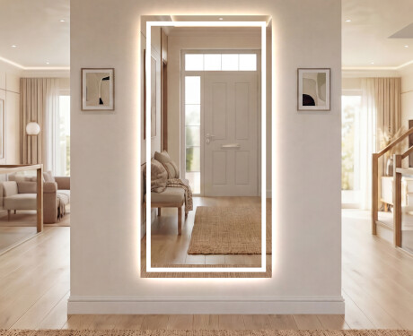 Long wall hallway mirror backlit LED L15