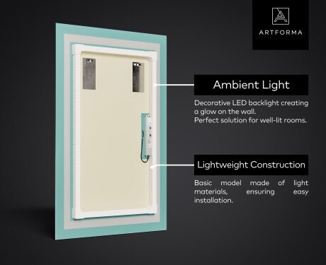 Full length hallway mirror backlit LED L49 #3