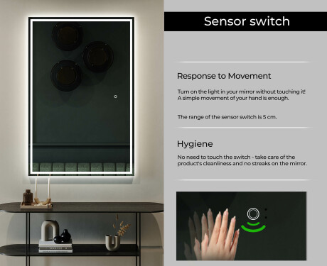 Full length hallway mirror backlit LED L49 #6