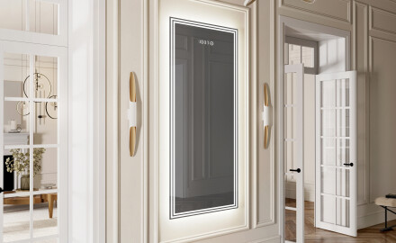 Long wall hallway mirror backlit LED L57