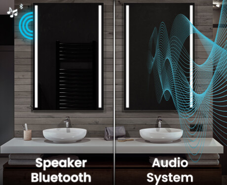 Long wall hallway mirror backlit LED L02 #7