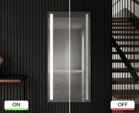 Long wall hallway mirror backlit LED L02 #9