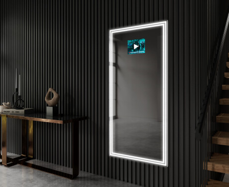 Long wall hallway mirror backlit LED L57