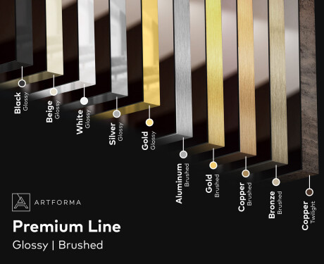 Long wall hallway mirror backlit LED L57 #5