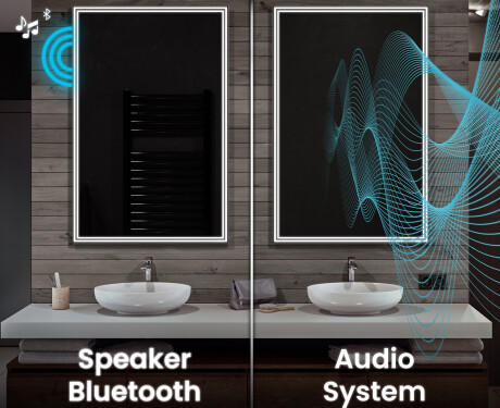 Long wall hallway mirror backlit LED L57 #7