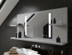 Bathroom led illuminated mirror with shelves L02 #11