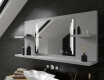 Bathroom led illuminated mirror with shelves L27 #11