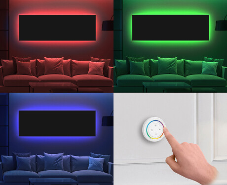 Rectangular ornate mirror on wall L169 #11