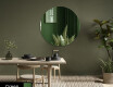 Round ornate mirror on wall L175 #1