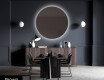 Round ornate mirror on wall L175 #4