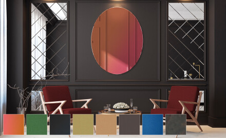 Oval hanging mirror decor L179