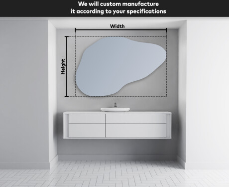 Irregular Mirror LED Lighted decorative design P221 #3