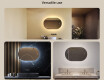 Illuminated bathroom mirror, dual color, touch switch, heating mat #2