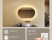 Illuminated bathroom mirror, dual color, touch switch, heating mat #4