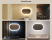 Illuminated bathroom mirror, dual color, touch switch, heating mat #2