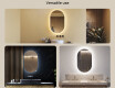 Backlit LED Bathroom Mirror 50x80cm with cool LED color 7000K, warm color 3000K, or neutral color 4500K #2