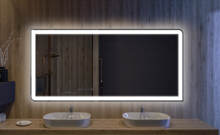 Designer Backlit LED Bathroom Mirror L80