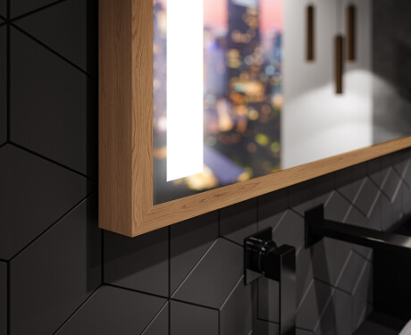 Rectangular Bathroom Mirror With LED Light FrameLine L02 #3