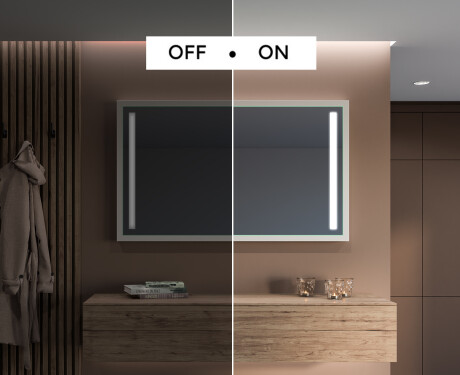Rectangular Bathroom Mirror With LED Light FrameLine L02 #5