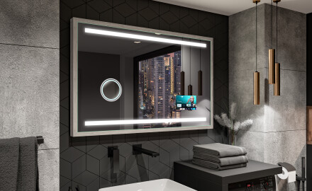 Rectangular Bathroom Mirror With LED Light FrameLine L09