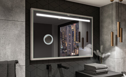 Rectangular Bathroom Mirror With LED Light FrameLine L12