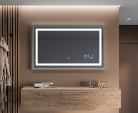 Rectangular Bathroom Mirror With LED Light FrameLine L15 #12