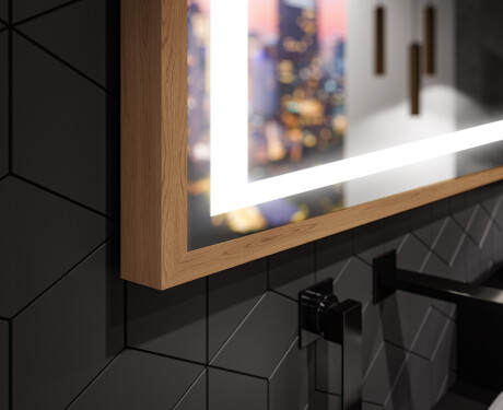 Rectangular Bathroom Mirror With LED Light FrameLine L15 #3