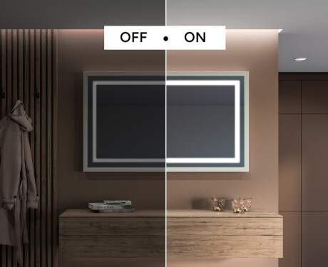 Rectangular Bathroom Mirror With LED Light FrameLine L15 #5