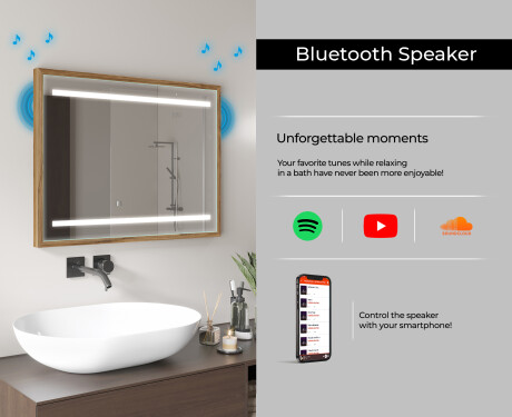 Rectangular Bathroom Mirror With LED Light FrameLine L23 #11