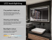 Rectangular Bathroom Mirror With LED Light FrameLine L23 #4