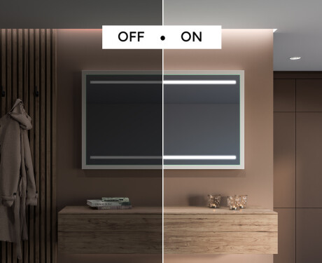 Rectangular Bathroom Mirror With LED Light FrameLine L23 #5