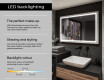 Rectangular Bathroom Mirror With LED Light FrameLine L49 #4