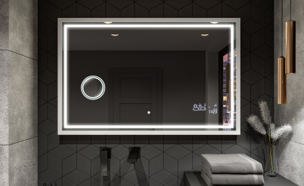 Rectangular Bathroom Mirror With LED Light FrameLine L49