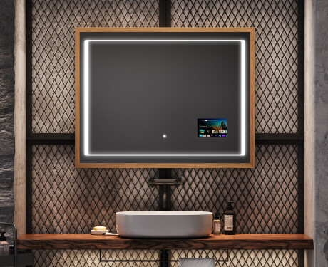 Rectangular Bathroom Mirror With LED Light FrameLine L61