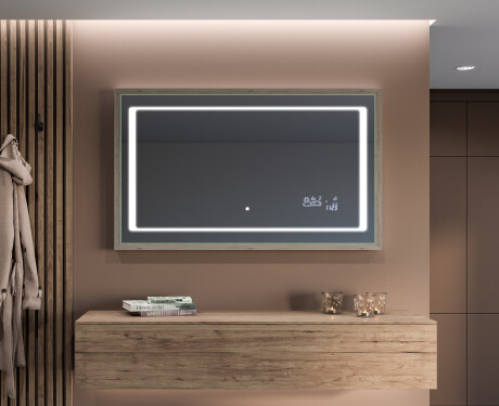 Rectangular Bathroom Mirror With LED Light FrameLine L61 #12