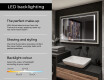 Rectangular Bathroom Mirror With LED Light FrameLine L61 #4
