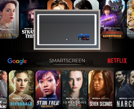 Rectangular Bathroom Mirror With LED Light FrameLine L61 #6