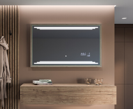 Rectangular Bathroom Mirror With LED Light FrameLine L75 #12
