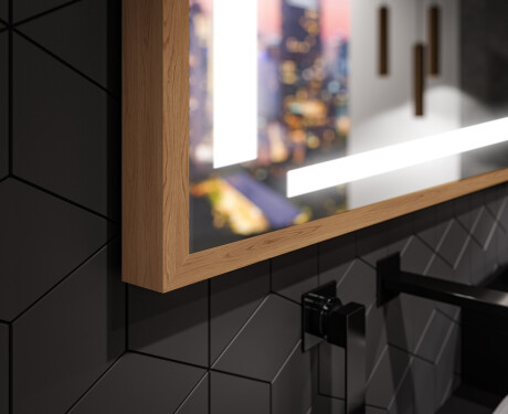 Rectangular Bathroom Mirror With LED Light FrameLine L124 #3