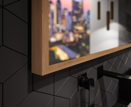 Rectangular Bathroom Mirror With LED Light FrameLine L128 #3