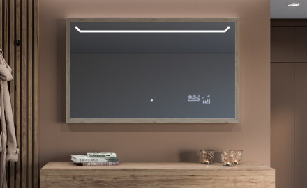 Rectangular Bathroom Mirror With LED Light FrameLine L128