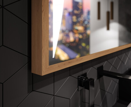 Rectangular Bathroom Mirror With LED Light FrameLine L135 #3