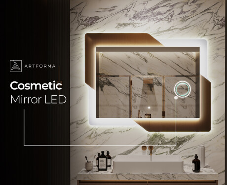 Designer Backlit LED Bathroom Mirror - Retro #10
