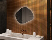 Bathroom mirror with lighting, dual color, touch switch, heating mat