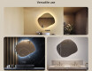 Bathroom mirror with lighting, dual color, touch switch, heating mat #2