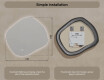 Bathroom mirror with lighting, dual color, touch switch, heating mat #8