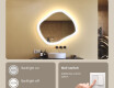 Bathroom mirror with lighting, dual-color light, touch switch, heating pad #4